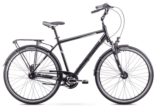 Romet Art Noveau 8 gradski bicikl, L, crno-siva