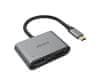 Akasa USB Type-C 2-u-1 adapter s USB C na HDMI i VGA