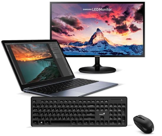 Samsung-CHUWI-Genius HeroBook Pro prijenosno računalo + S24F352FHU monitor + SlimStar 8006 komplet