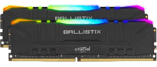 Crucial Ballistix RGB 16GB Kit (2x8GB), DDR4, 3200MHz, DIMM, CL16 memorija, crna (BL2K8G32C16U4BL)