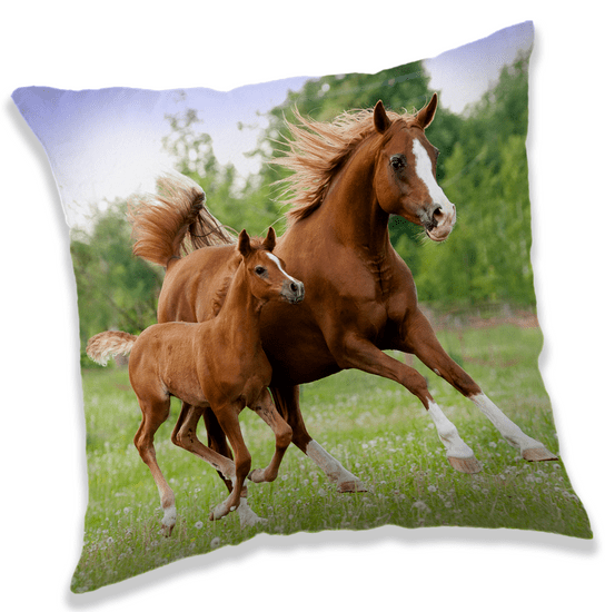 Jerry Fabrics Horse Brown jastuk