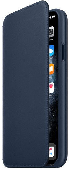 Apple preklopna maskica iPhone 11 Pro Max Leather Folio - Deep Sea Blue MY1P2ZM/A