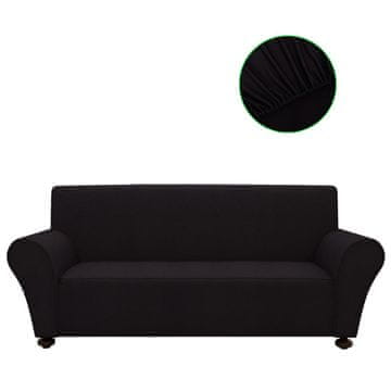 Vidaxl 131081 Stretch Couch Slipcover Black Polyester Jersey