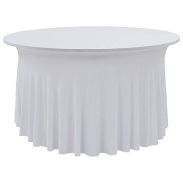 Vidaxl Elastični stolnjaci s volanima, 2 kom, 150 x 74 cm, Bijeli
