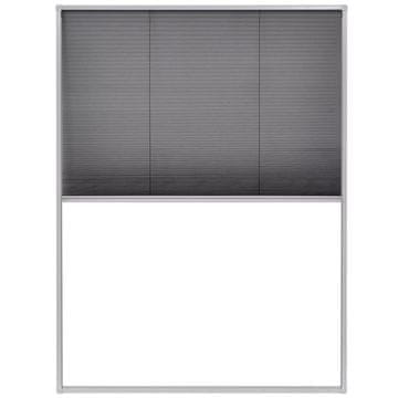 Vidaxl Plisirani Zaslon Protiv Insekata za Prozore Aluminijski 60x80 cm