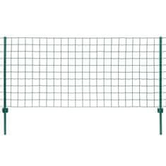 Vidaxl Euro ograda 20 x 1,2 m čelična zelena