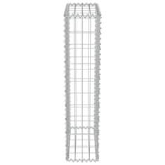 Vidaxl Gabionski zid s poklopcima od pocinčanog čelika 50 x 20 x 100 cm
