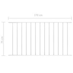 Vidaxl Ogradni panel od čelika s praškastim premazom 1,63x0,75 m Bijeli