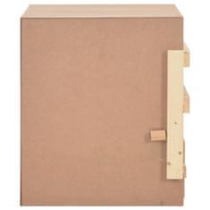 Vidaxl Gnijezdo za kokoši s 2 odjeljka 63x40x45 cm masivna borovina