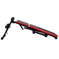 Vidaxl Podesiva klupa za trbušnjake sa setom utega 60,5 kg