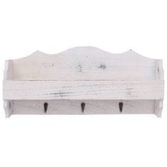 Vidaxl 284231 Wall Mounted Coat Rack White 50x10x23 cm Wood