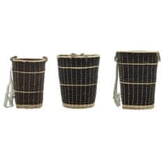 Vidaxl Košara za drva za ogrjev s remenjem 50x44x58 cm prirodna vrba