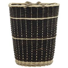 Vidaxl Košara za drva za ogrjev s remenjem 50x44x58 cm prirodna vrba