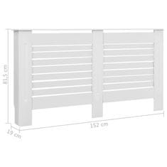Vidaxl Pokrovi za radijator 2 kom bijeli 152 x 19 x 81,5 cm MDF