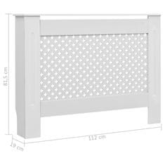 Vidaxl Pokrovi za radijator 2 kom bijeli 112 x 19 x 81,5 cm MDF