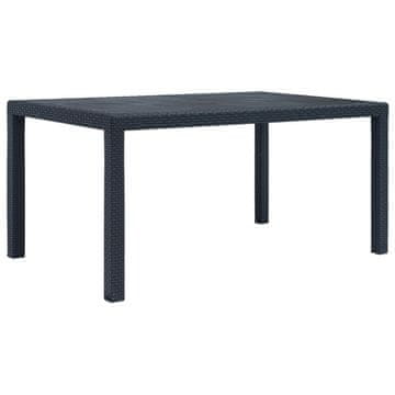 Vidaxl Vrtni stol, 150x90x72 cm, Plastika, Antracit