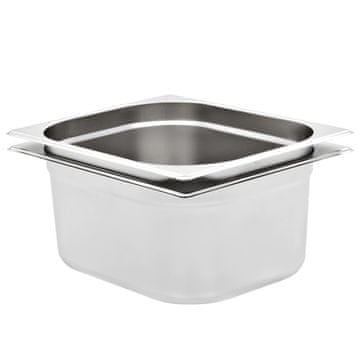 Vidaxl Gastronorm posude 2 kom GN 1/2, 150 mm, nehrđajući čelik