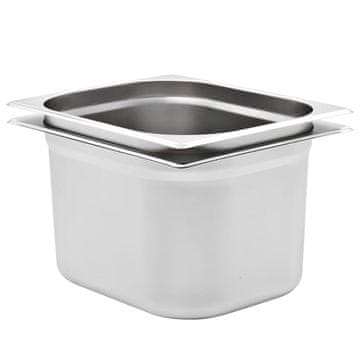 Vidaxl Posude Gastronorm 2 kom GN 1/2 200 mm od nehrđajućeg čelika