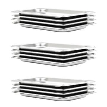 Vidaxl Gastronorm posude 12 kom GN 1/3, 20 mm, nehrđajući čelik