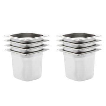 Vidaxl Gastronorm posude 8 kom GN 1/6, 150 mm, nehrđajući čelik