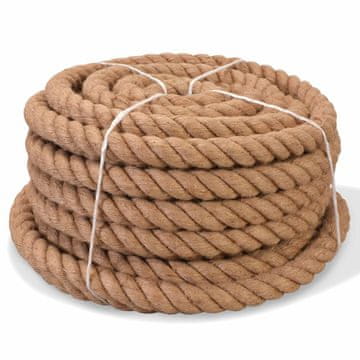 Vidaxl Uže, 100% juta, 20 mm, 50 m