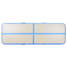 Vidaxl Strunjača na napuhavanje s crpkom 600 x 100 x 10 cm PVC plava