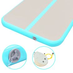 Vidaxl Strunjača na napuhavanje s crpkom 800 x 100 x 10 cm PVC zelena