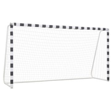 Vidaxl Nogometni gol 300 x 160 x 90 cm metalni crno-bijeli