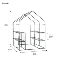 VonHaus Staklenik 193 x 143 x 143 cm (2521022)