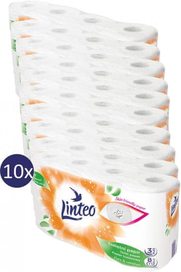 LINTEO Classic toaletni papir, 10x8 komada, 2-slojni, 15 m