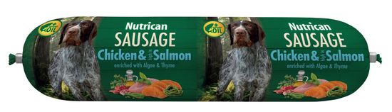 Nutrican salama za pse Sausage Chicken & Salmon 12x800 g