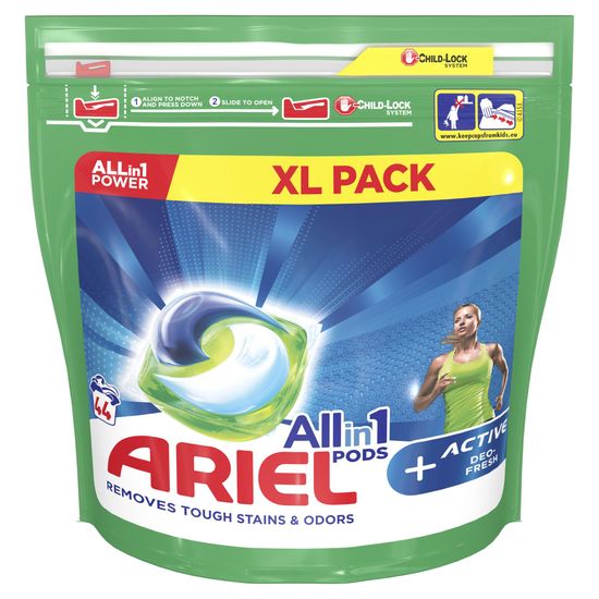 Ariel All-in-1 Active Sport gel kapsule za pranje rublja, 44 komada