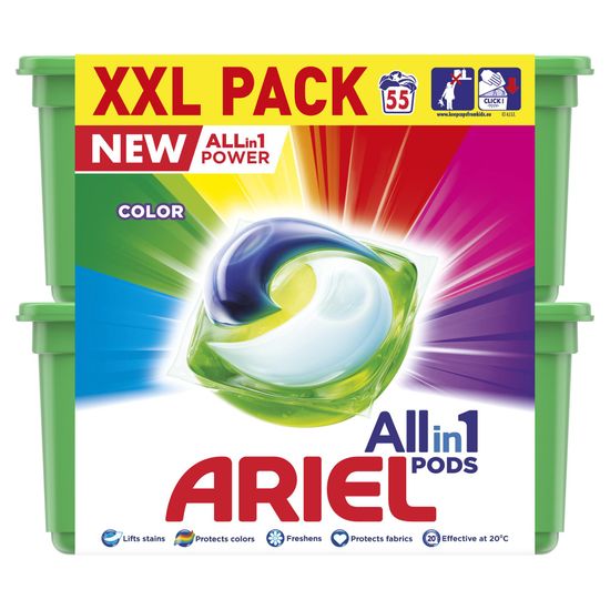 Ariel All-In-1 Color gel kapsule za pranje, 55 komada