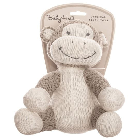 Baby Hug majmun, sjedeći, pleteni, pliš, 22 cm