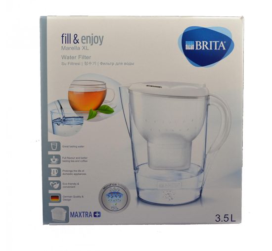 Brita Marella XL Memo posuda za filtriranje vode, bijela, 3,5l