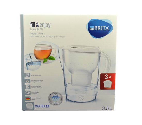 Brita Marella XL Memo posuda za filtriranje vode, bijela, 3,5l +3xMaxtraPlus
