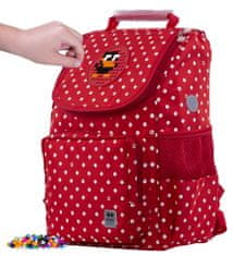 Pixie Crew Školska crvena torba s bijelim točkicama