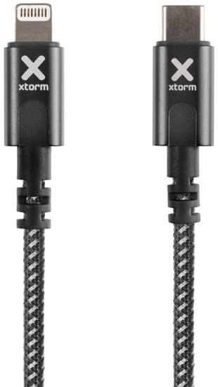 Xtorm kabel Nylon USB-C to Lightning Cable CX2031, 1 m, crni