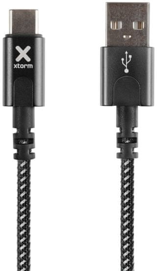 Xtorm kabel Nylon USB to USB-C Cable CX2051, 1 m, crna