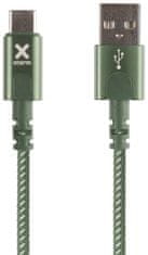 Xtorm kabel Nylon USB to USB-C Cable CX2052, 1 m, zelena