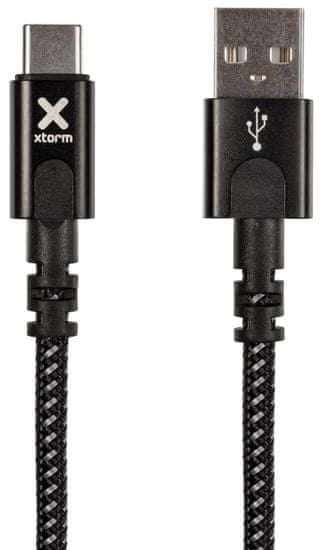 Xtorm kabel Nylon USB to USB-C Cable CX2061, 3 m, crna