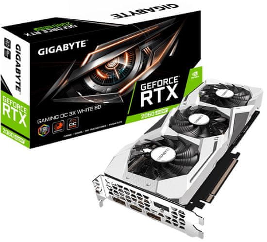 Gigabyte Gaming 3X WHITE 8G GeForce RTX 2060 SUPER, 8 GB GDDR6 grafička kartica (rev. 2.0)