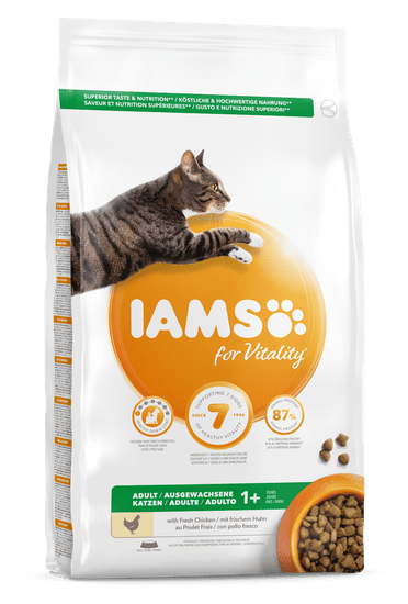 IAMS Vitality mačja hrana za odrasle mačke, svježa piletina, 3 kg