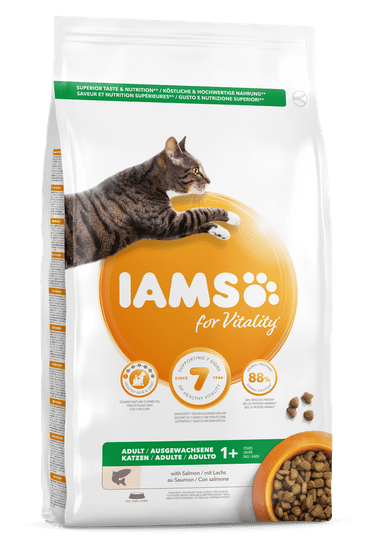 IAMS Vitality hrana za odrasle mačke, s lososom, 3 kg