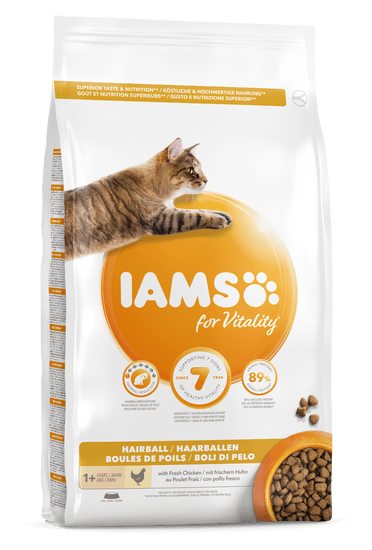 IAMS Vitality Hairball hrana za mačke, sa svježom piletinom, 3 kg