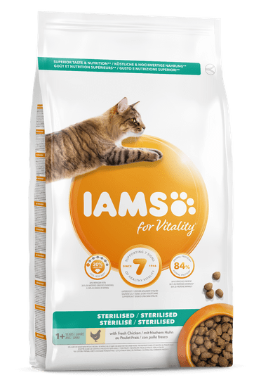 IAMS Vitality Light hrana za mačke, sa svježom piletinom, s manje masnoća, 800 g