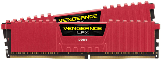 Corsair VENGEANCE LPX 32 GB (2x16GB), DDR4, 3000 MHz, C15 memorija, rdeč (CMK32GX4M2B3000C15R)