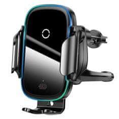 BASEUS Smart Vehicle Bracket držač mobitela za auto, Qi bežični punjač, crno