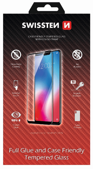 SWISSTEN Zaštitno staklo za Huawei P Smart 2019/Honor 10 Lite, crno (54501710)