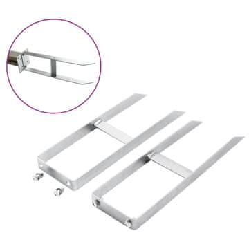 Vidaxl Šiljci za tlo za WPC ogradu 2 kom čelični 40 cm